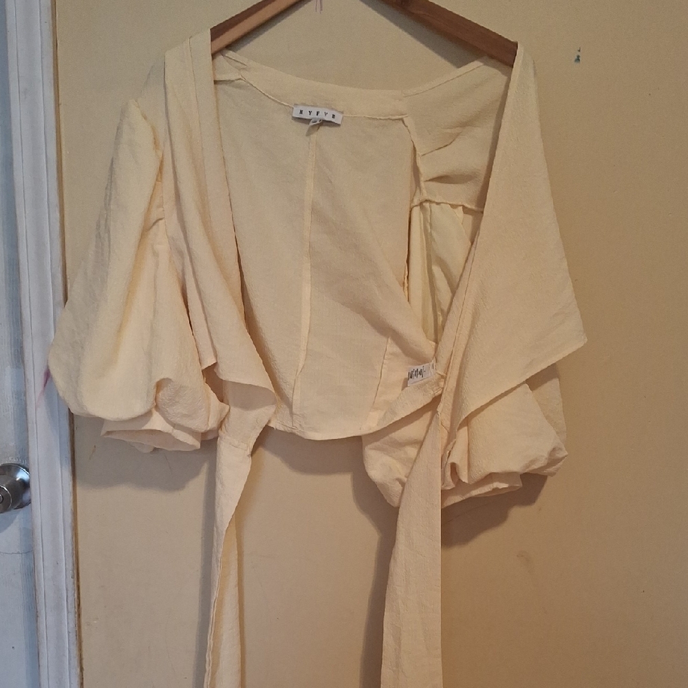 HYFVE Light Yellow Wrap Blouse